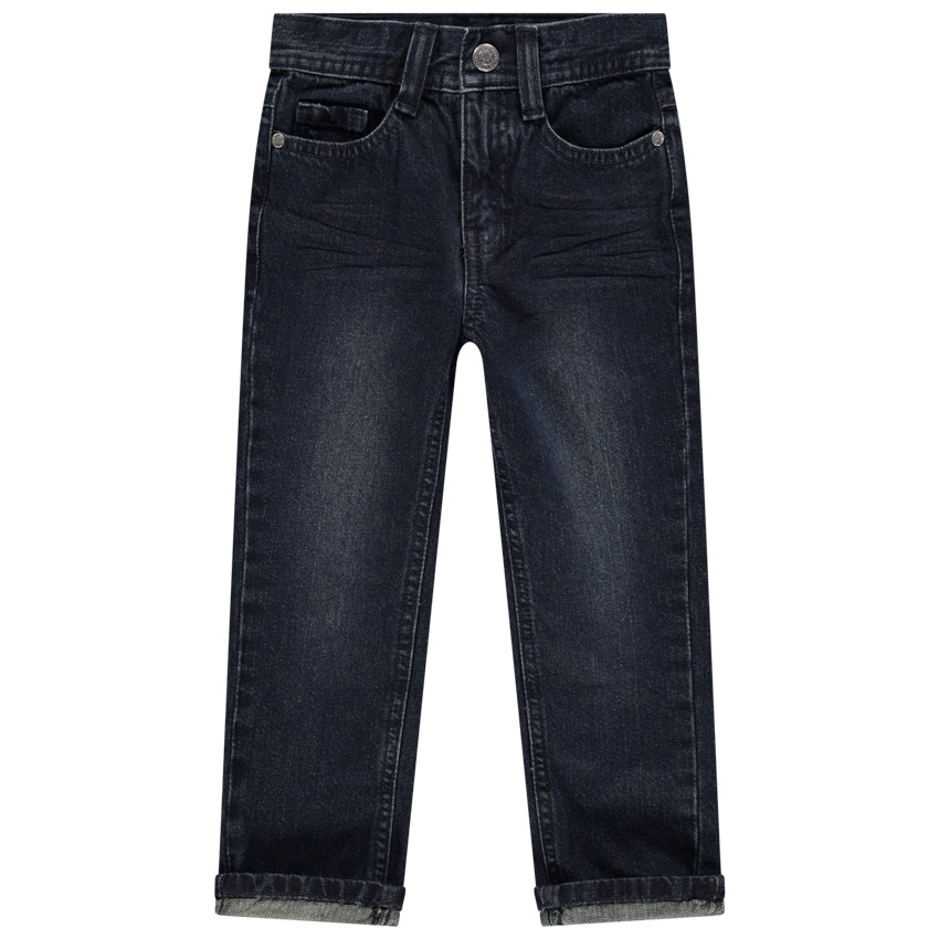 Jean effet used et crinkle droit 