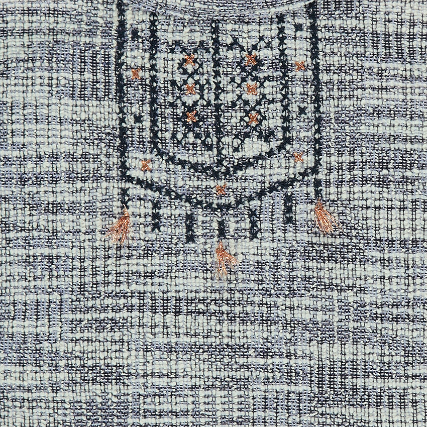 Robe manches courtes bi-matière 