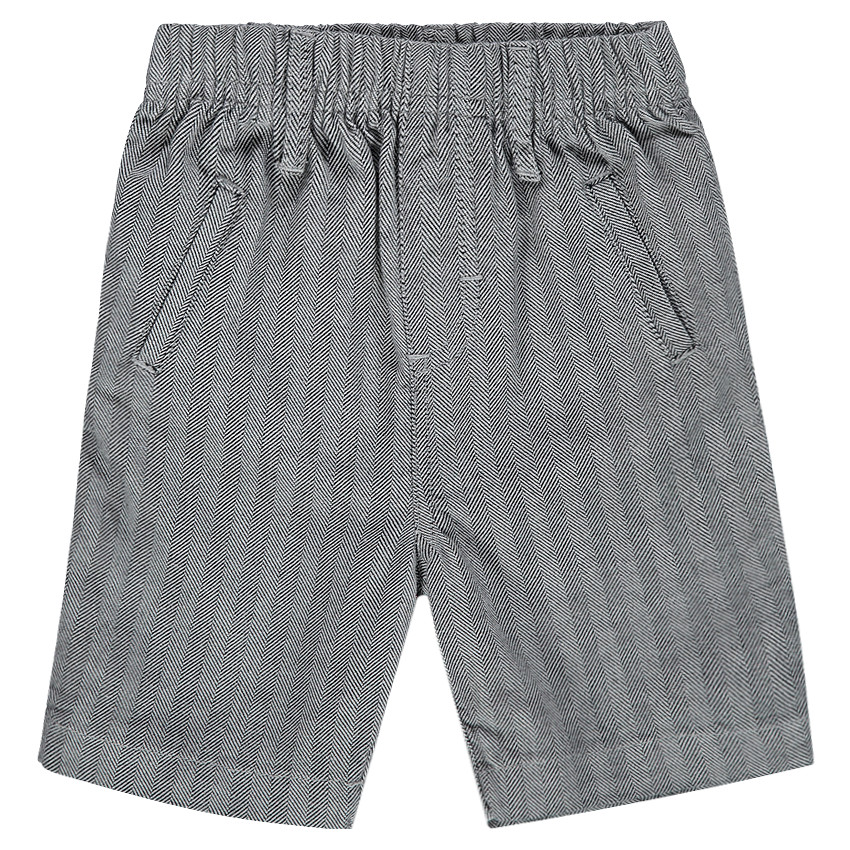 Bermuda en coton à chevrons 