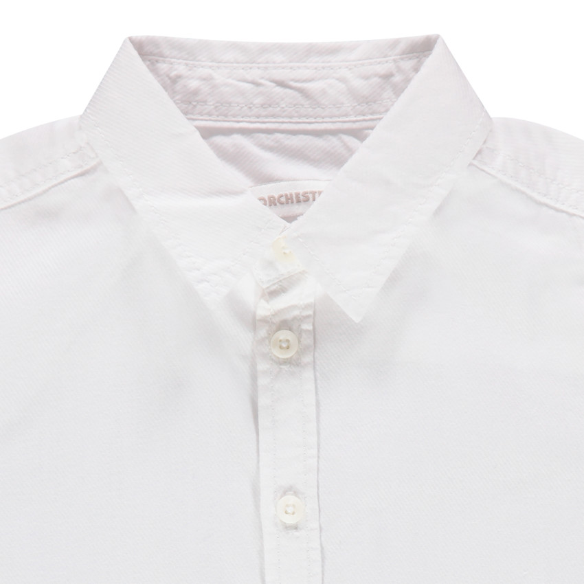 Chemise manches longues blanche unie 