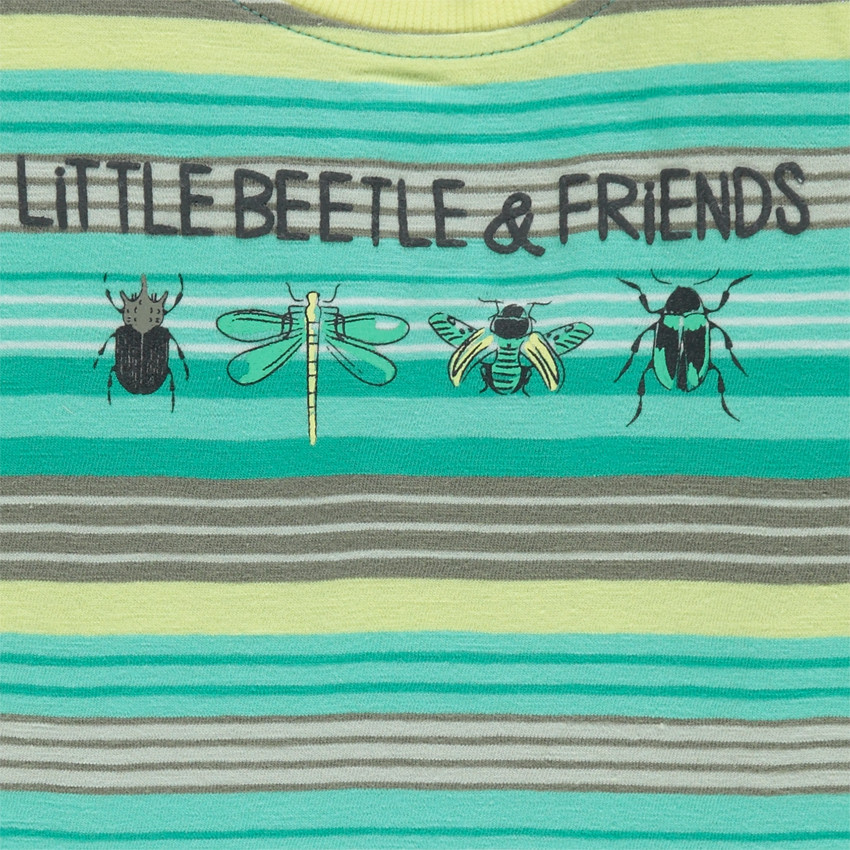 Ensemble de plage avec tee-shirt rayé et short uni 