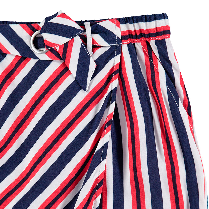 Junior - Jupe à rayures croisée sur le devant 