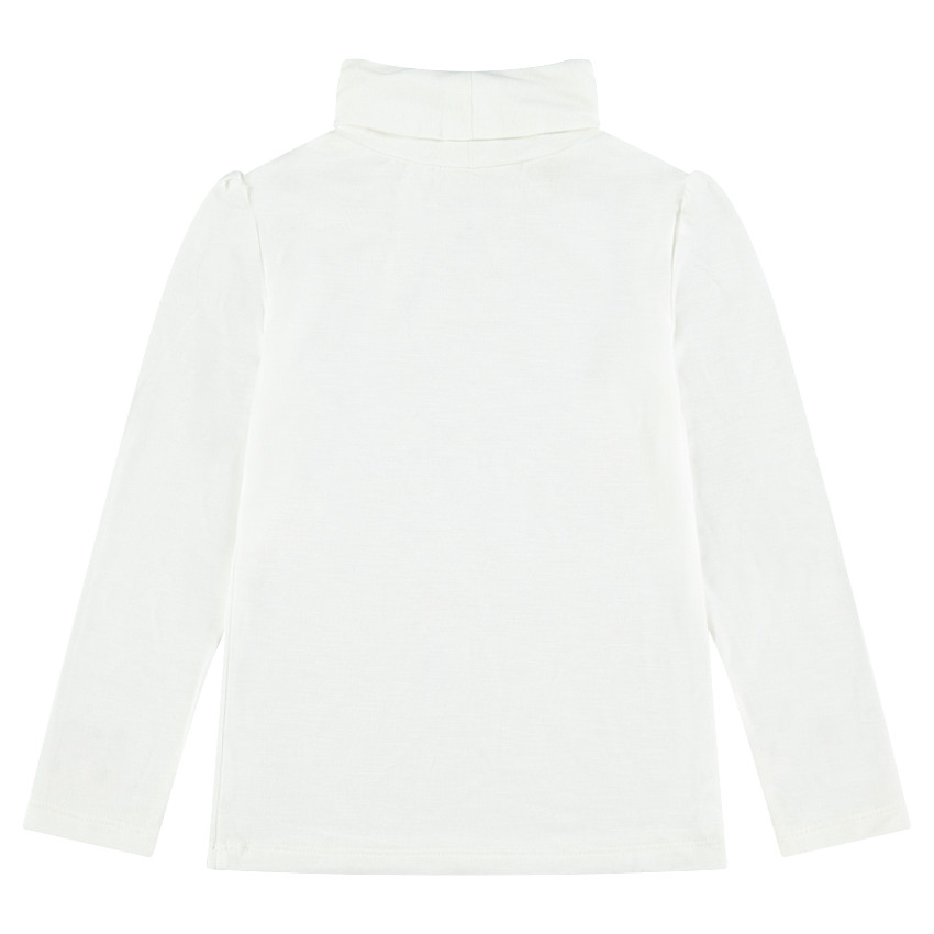 Sous-pull col roulé avec fleurs brodées 