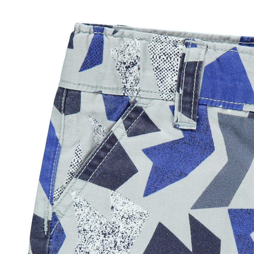 Bermuda en coton fantaisie avec imprimé géométrique 