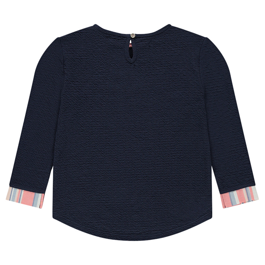 Sweat en molleton fantaisie effet 2 en 1 