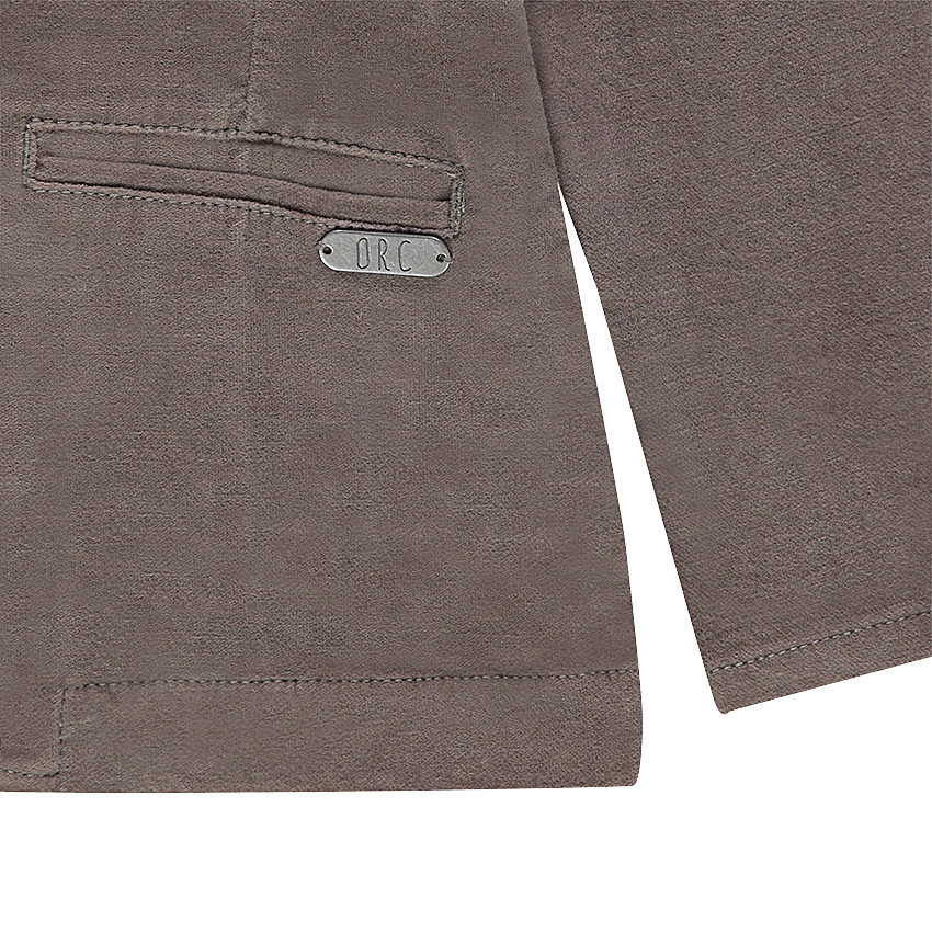 Blazer en velours taupe doublé jersey 