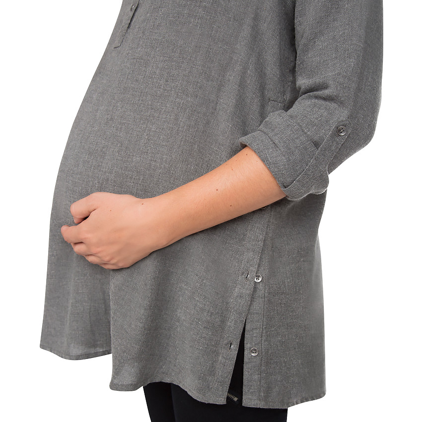 Tunique de grossesse à ouvertures boutonnées 