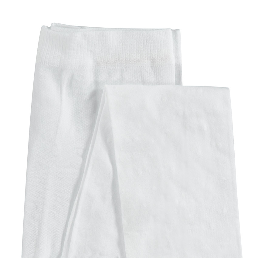 Collant fin blanc à motifs ton sur ton 