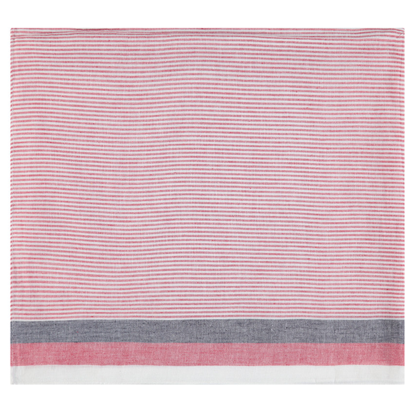 Chèche en voile de coton à rayures all-over 