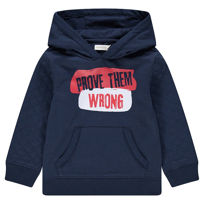 Sweat en molleton à capuche avec inscriptions printées 