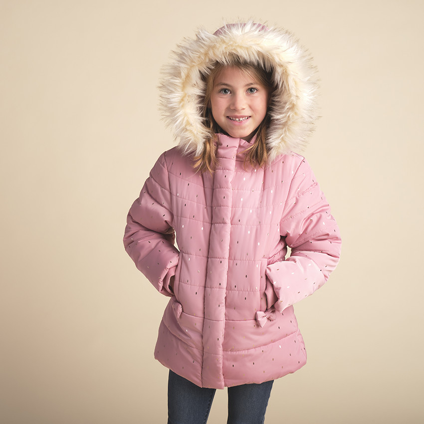 Parka matelassée doublée sherpa à capuche amovible 