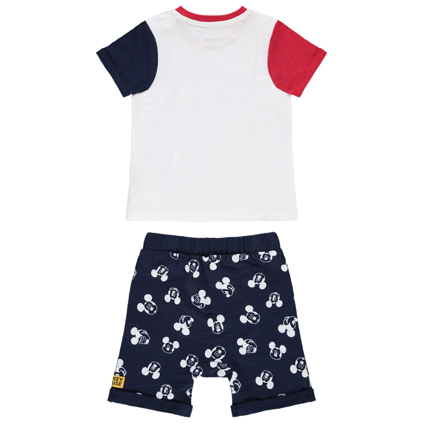 Ensemble t-shirt et short en coton bio print Mickey Disney 