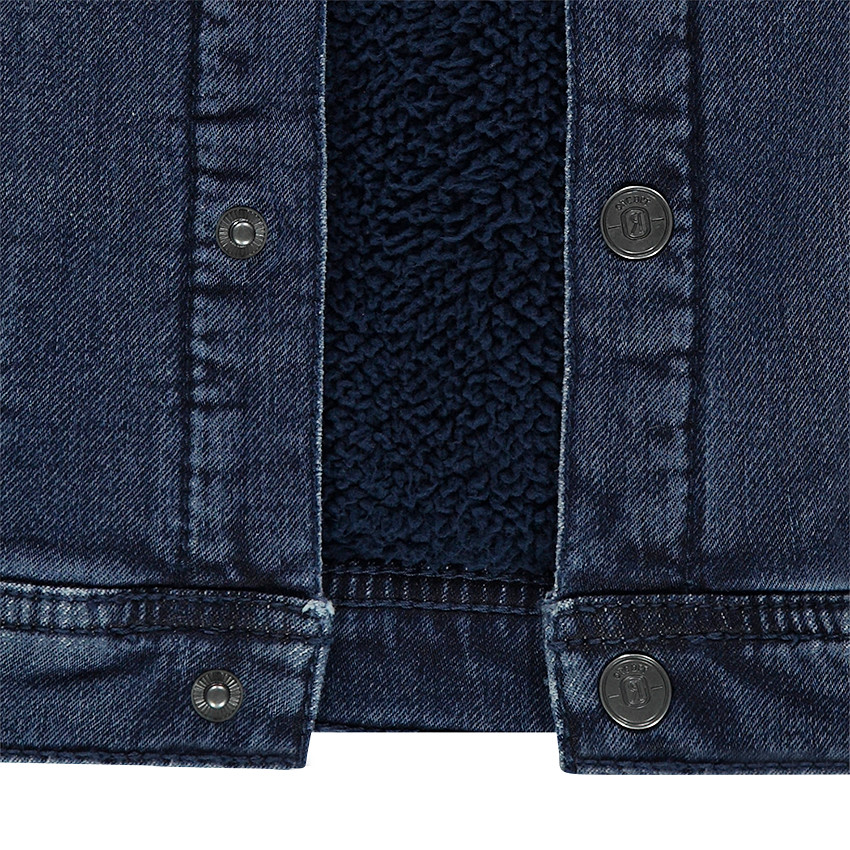 Veste en molleton effet jeans used 