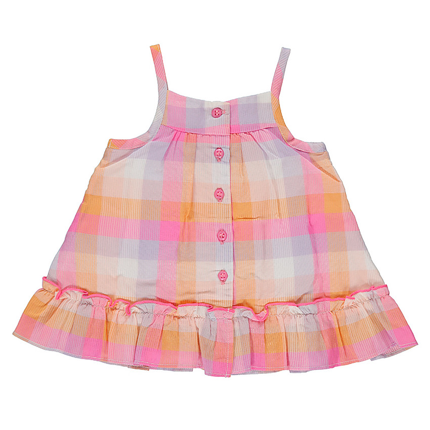 Robe à carreaux en coton 