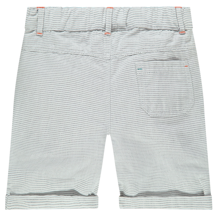 Bermuda en coton rayé avec girafe printée 