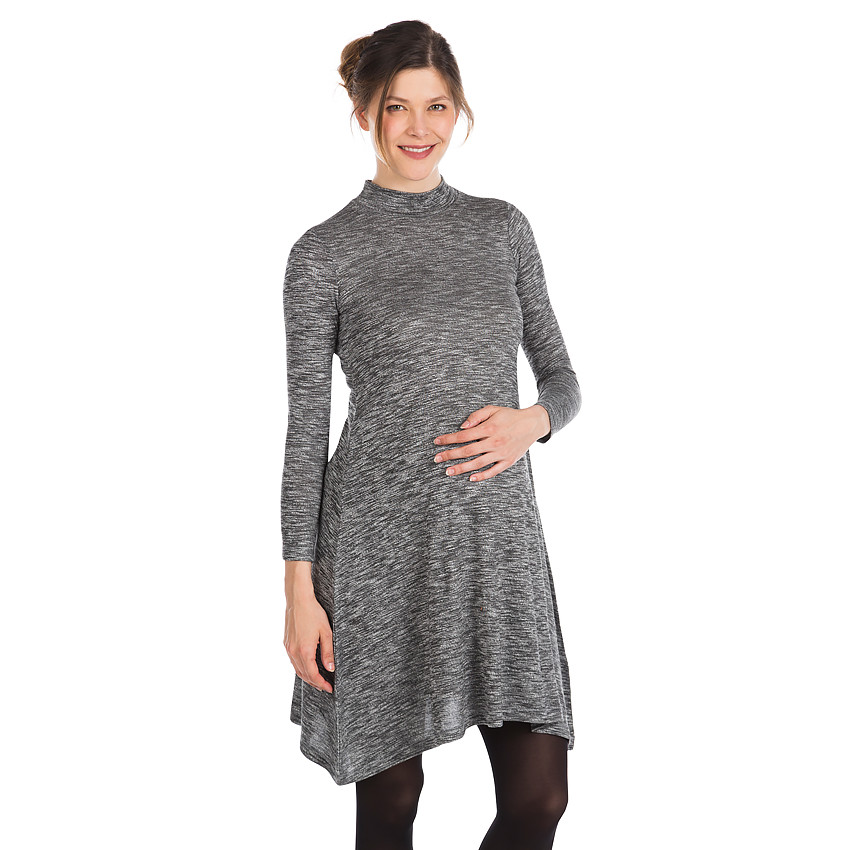 Robe de grossesse en maille chinée coupe ample 