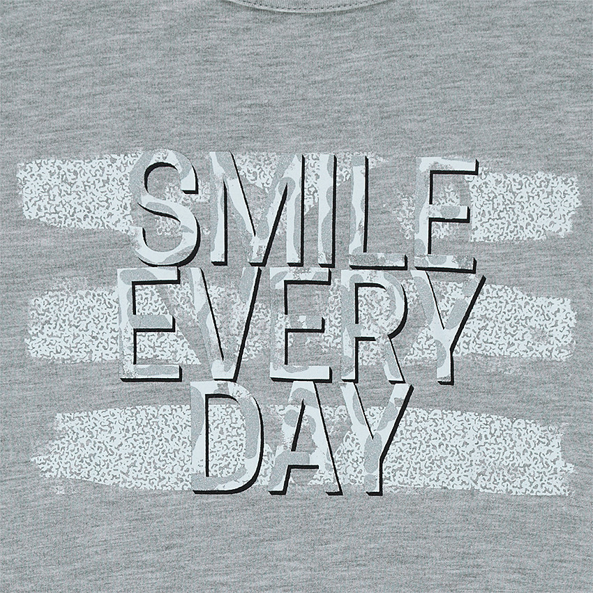 Junior - Tee-shirt manches longues coupe longue avec message printé 