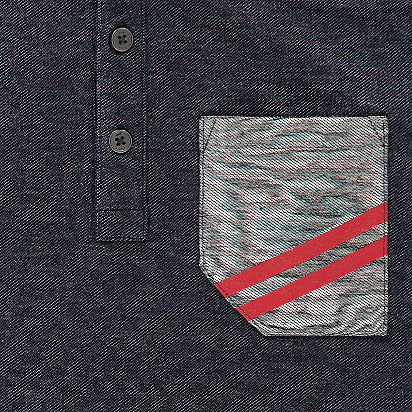 Polo en jersey fantaisie avec détails contrastés 