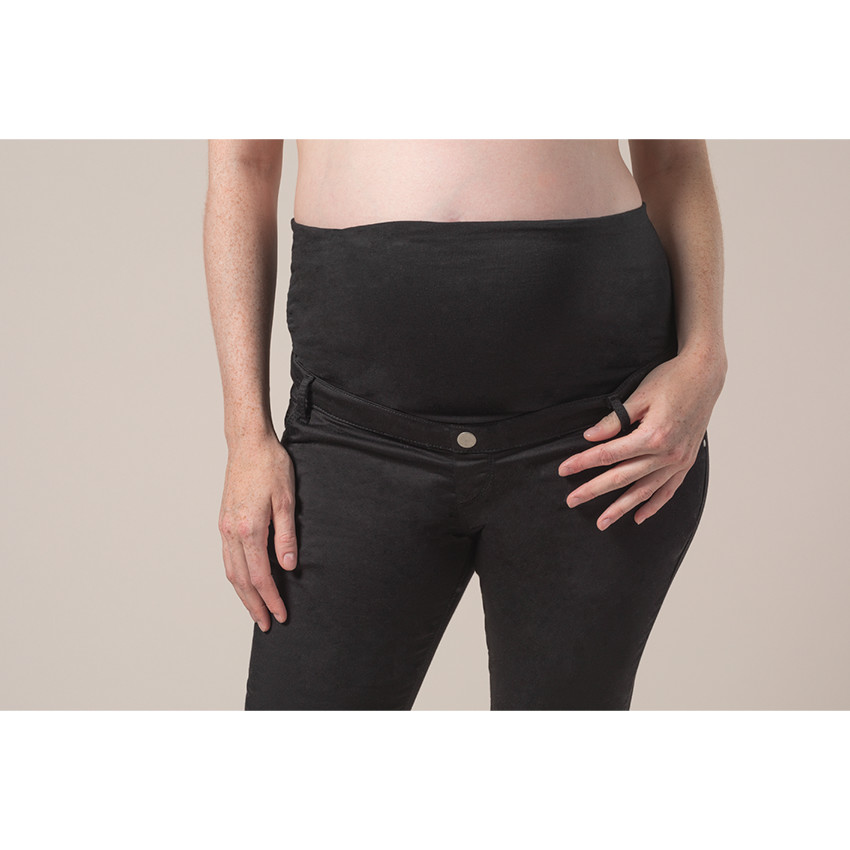 Pantalon de grossesse en twill avec bandeau haut 