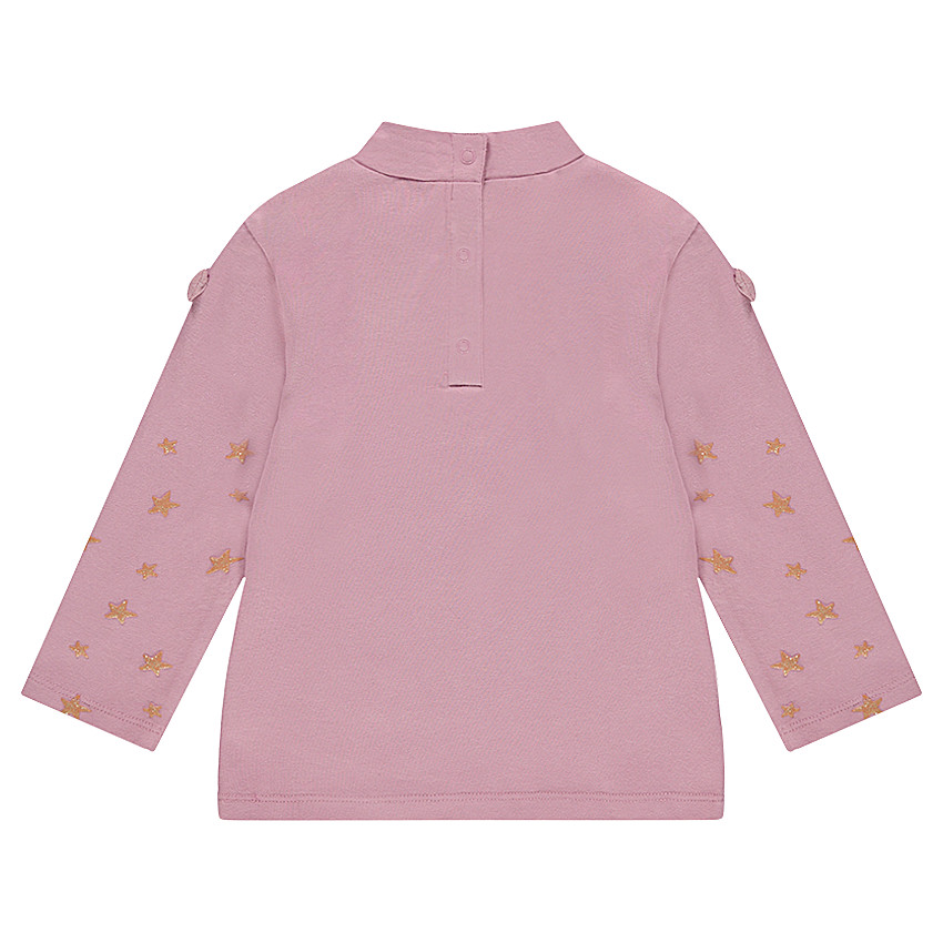 Sous-pull col cheminée avec étoiles pailletées printées 