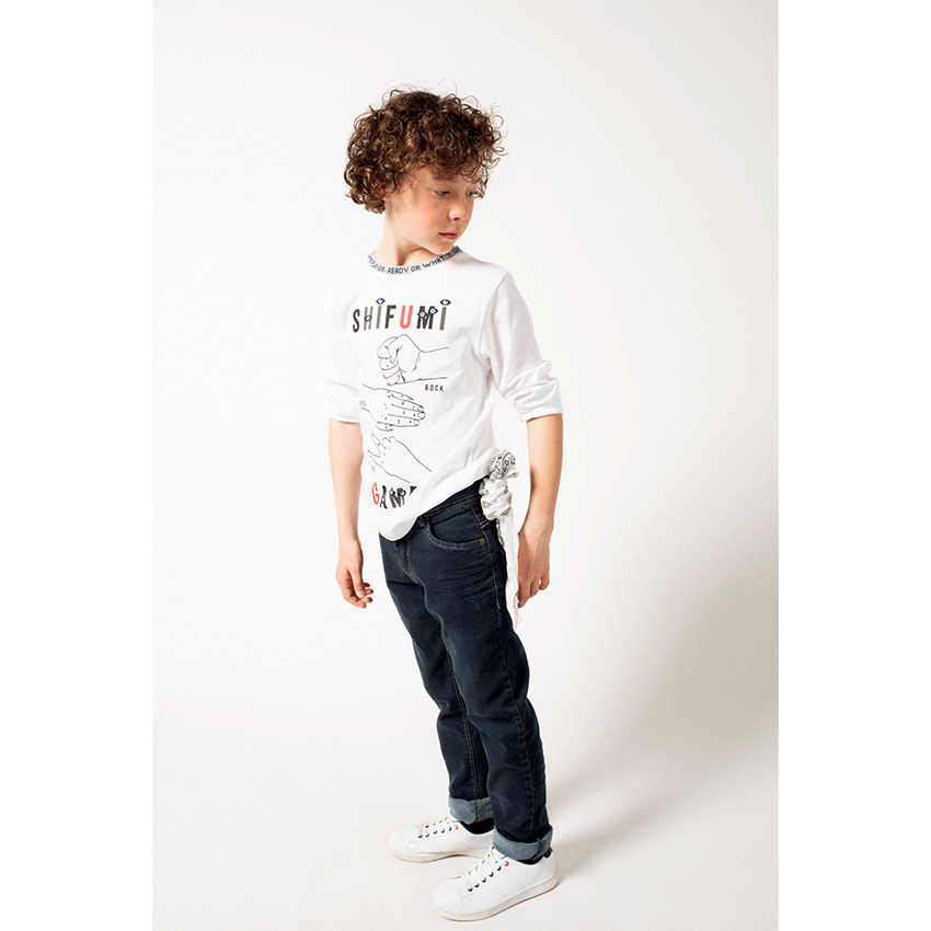 Junior - Tee-shirt manches longues en jersey avec symboles printés 