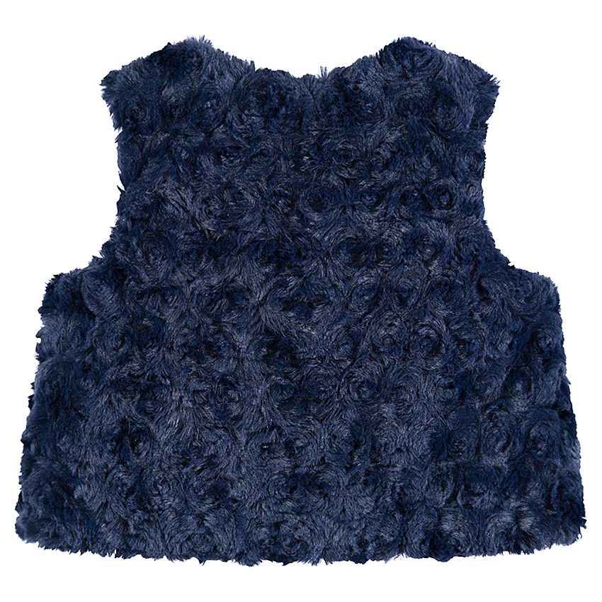 Gilet en sherpa avec doublure rayée en jersey 