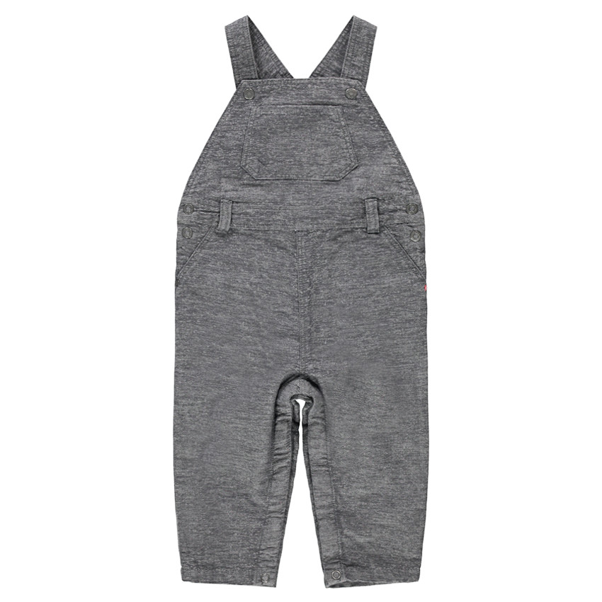 Salopette en coton fantaisie doublée jersey avec poche 