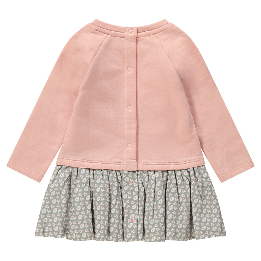 Robe bi-matière effet 2 en 1 avec détails panda en reliéfés 