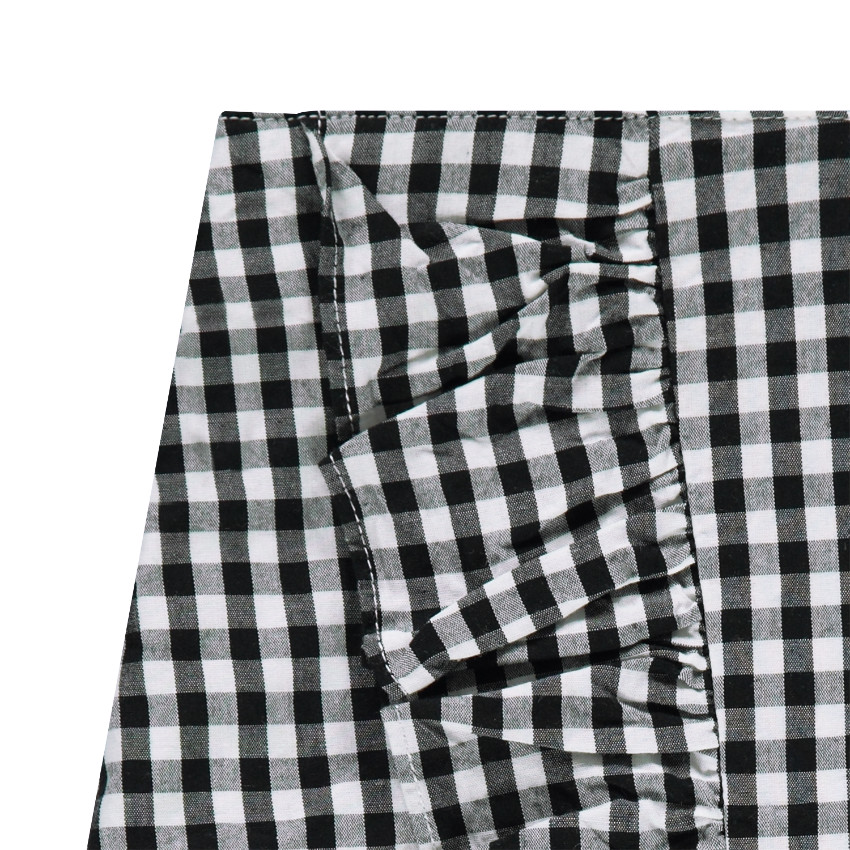 Junior - Jupe à petits carreaux vichy avec volants 