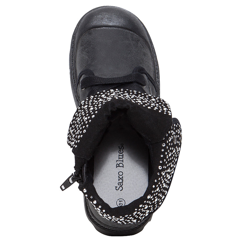 Baskets montantes à revers à strass du 28 au 35 