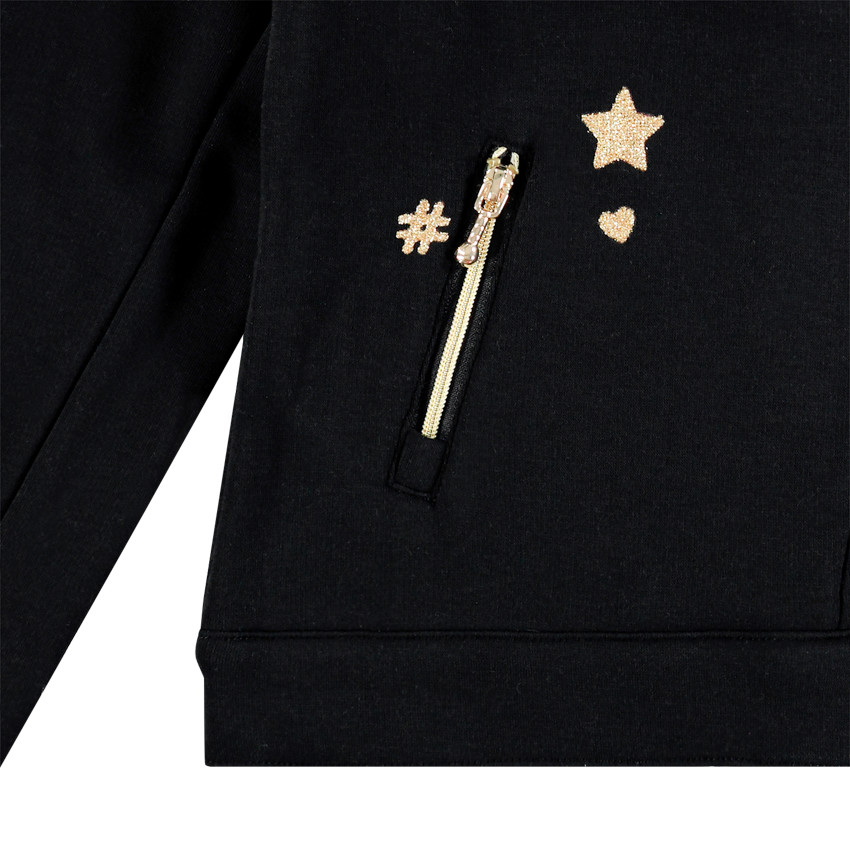 Perfecto en molleton doublé sherpa à motifs brodés 