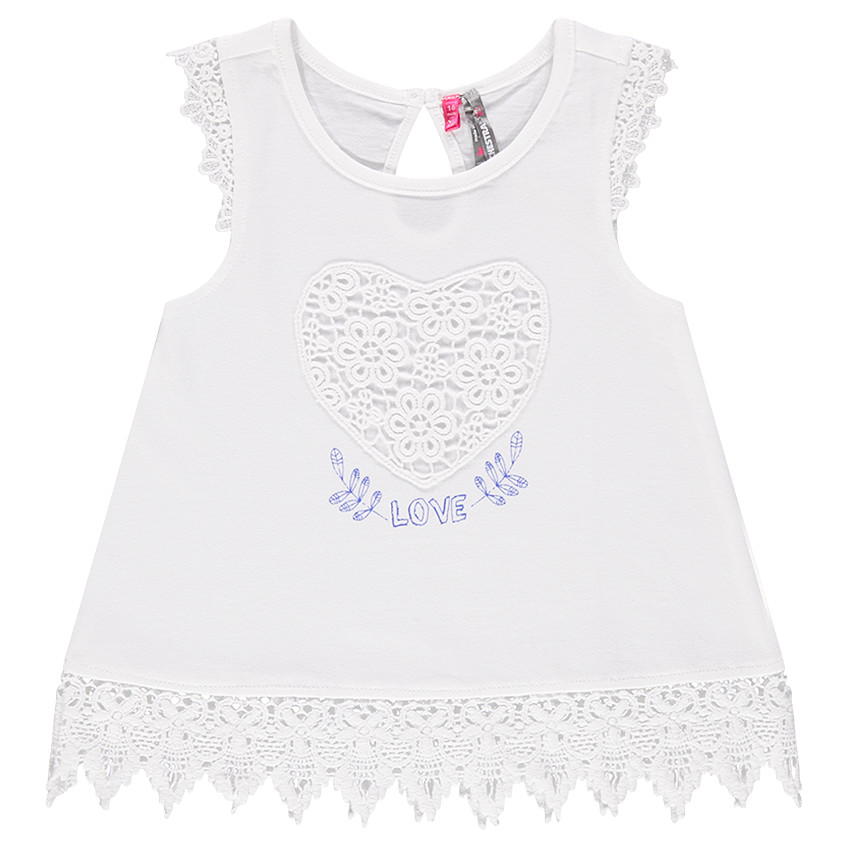 Débardeur évasé avec détails en crochet 