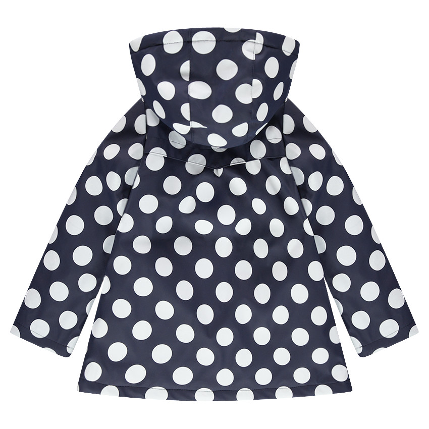 Coupe-vent en gomme à pois all-over doublé sherpa 