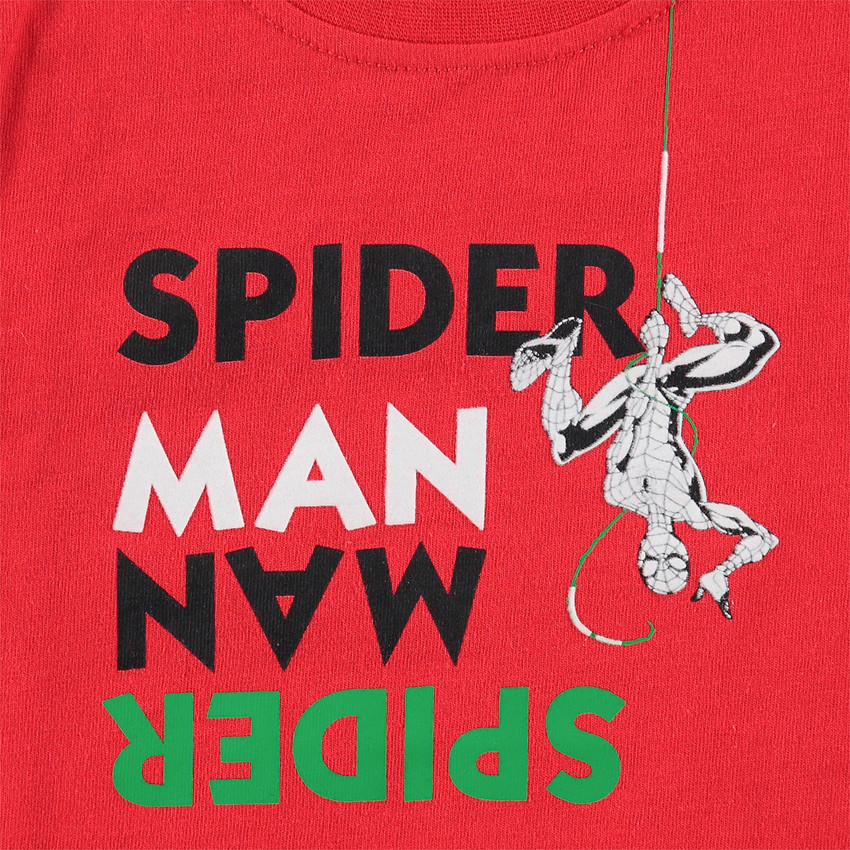 Tee-shirt manches courtes en jersey avec message et print Marvel Spiderman 