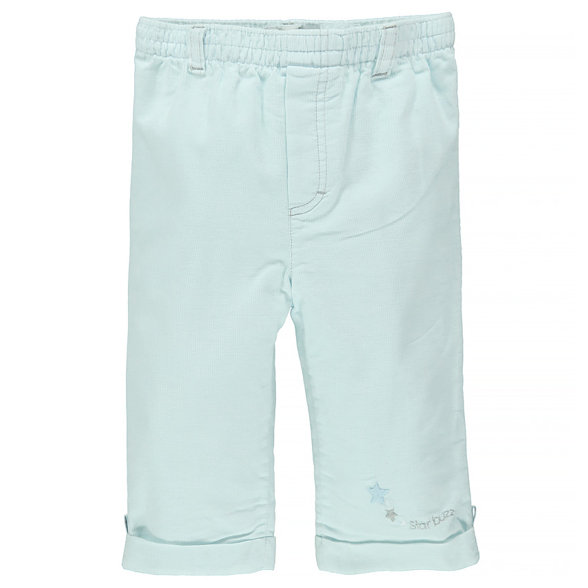 Pantalon en velours milleraies avec broderie  