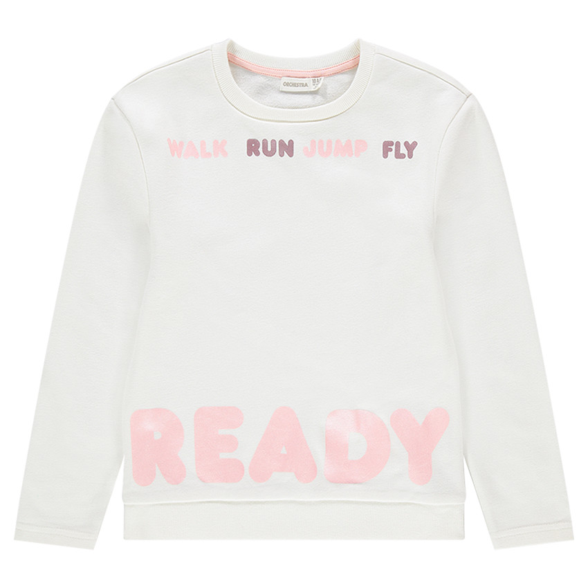 Junior - Sweat en molleton uni avec motif fantaisie  