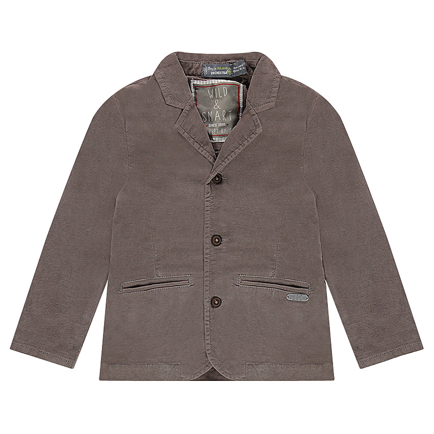Blazer en velours taupe doublé jersey 