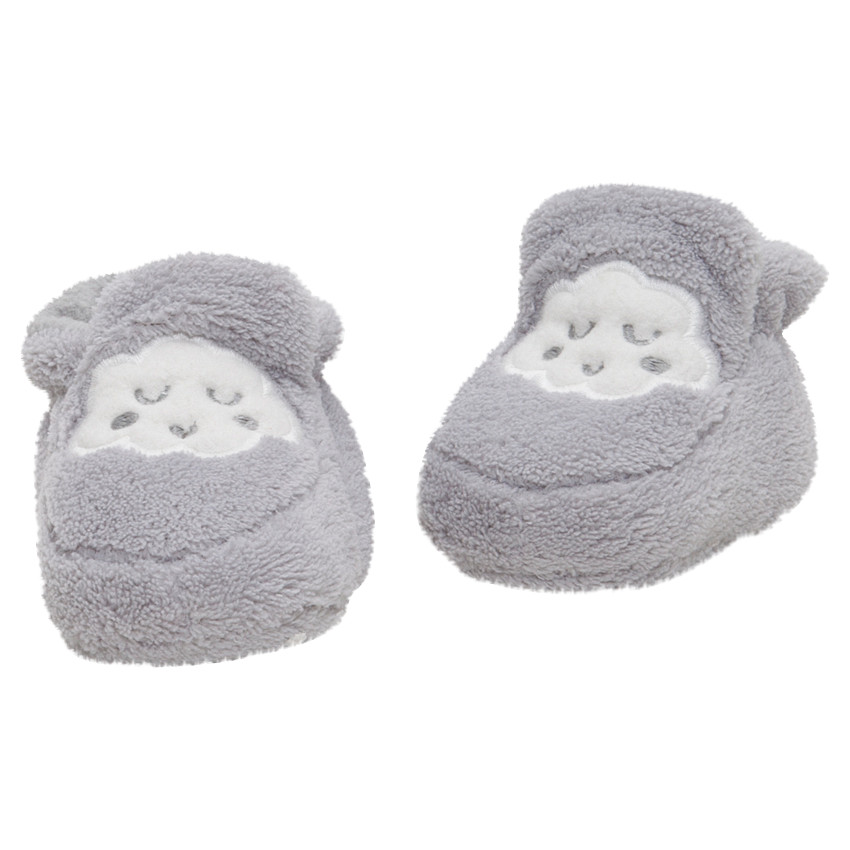 Chaussons en sherpa avec nuage brodé 