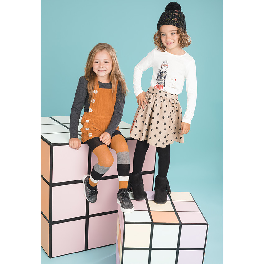 T-shirt manches longues à message printé et touche de doré 