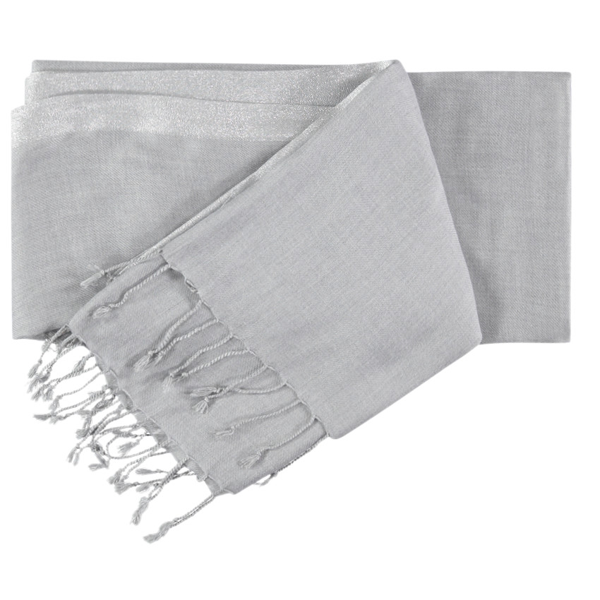 Echarpe avec bandes argentées 