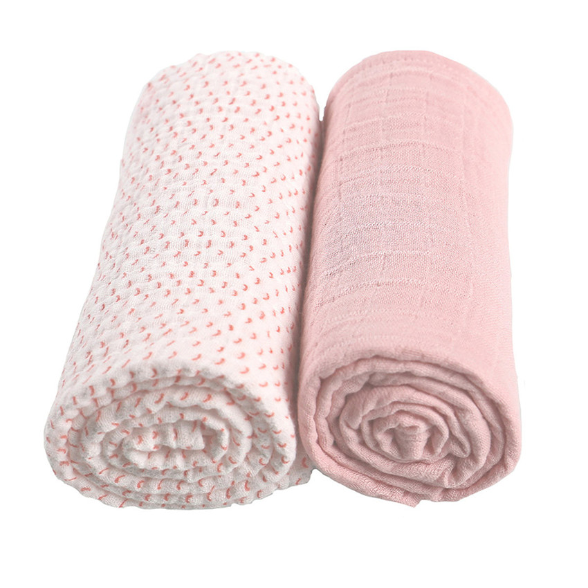 Lot de 2 draps housse en mousseline bio 60x120cm - Moris&Sacha 