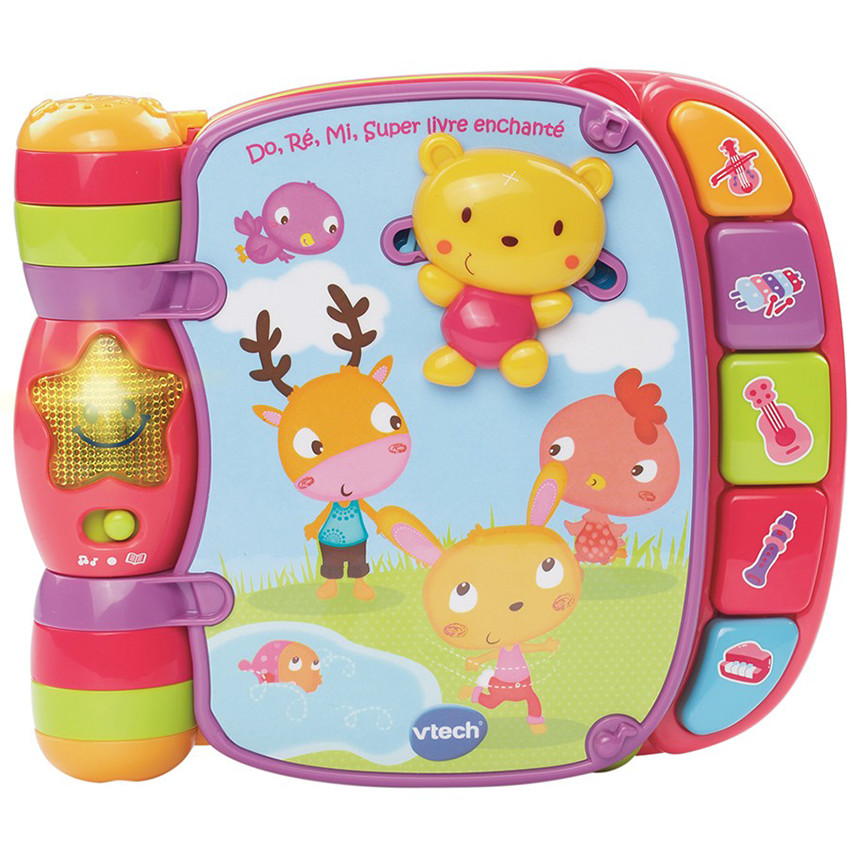 Livre parlant musical Do ré mi - Rose 