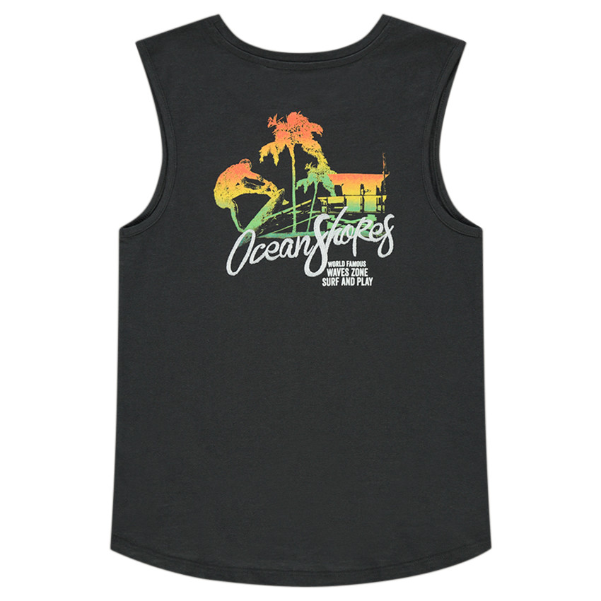 Junior - Débardeur en coton avec poche plaquée et print au dos 