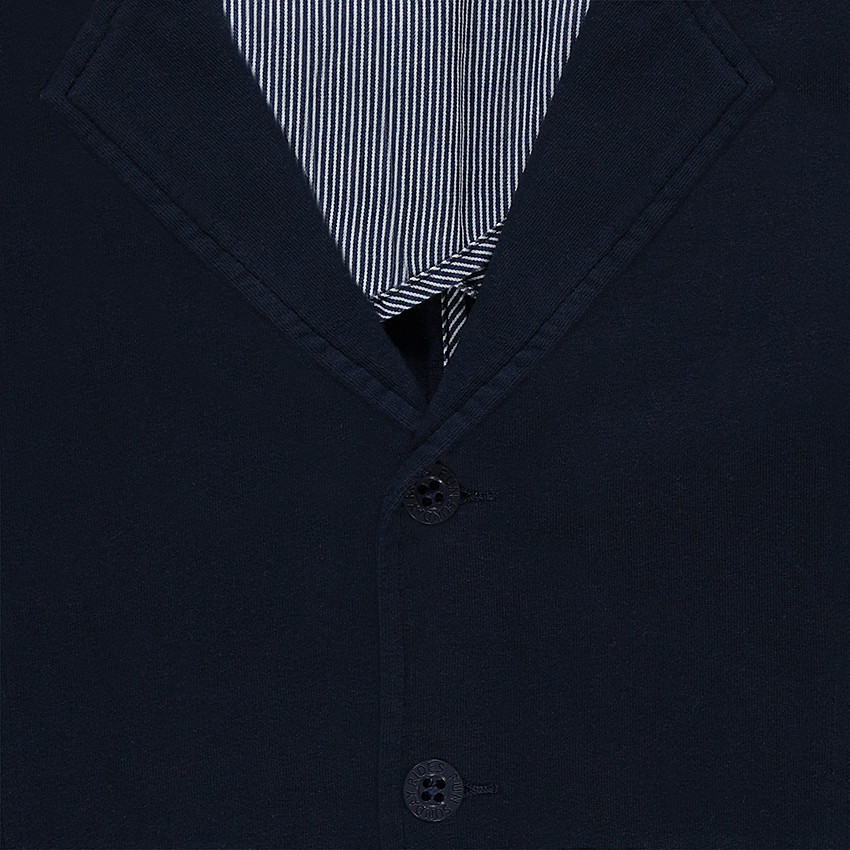 Junior - Blazer en jersey lourd avec doublure rayée 