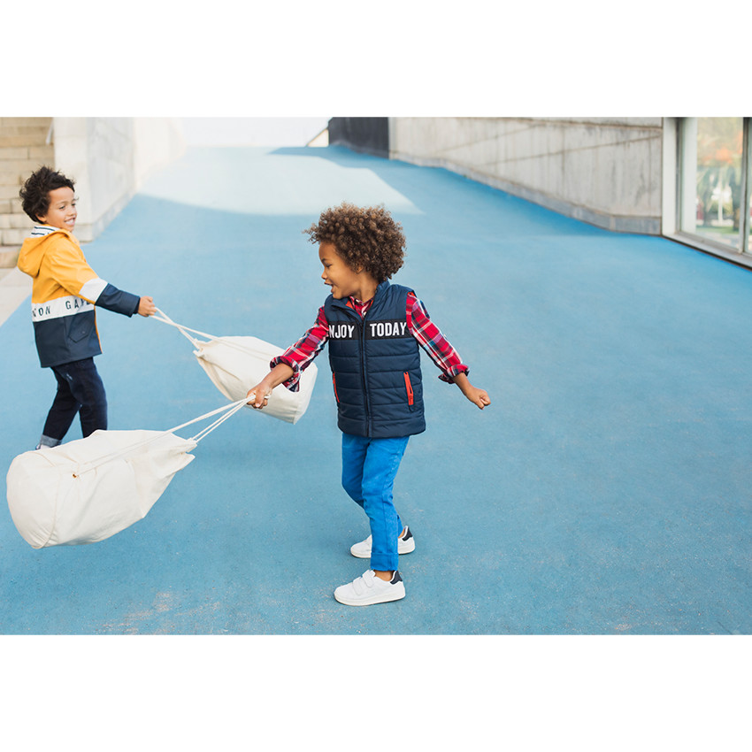 Chemise manches longues rouge à grand carreaux avec poches 