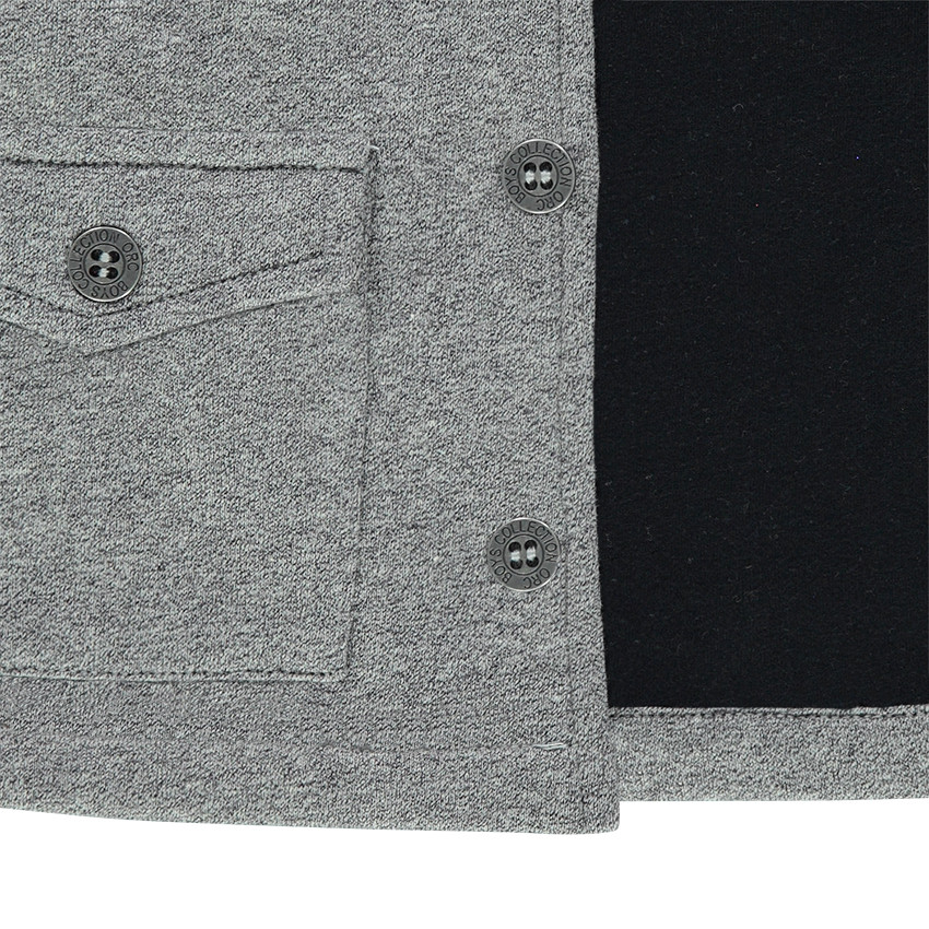 Veste en molleton style blazer avec col fantaisie 