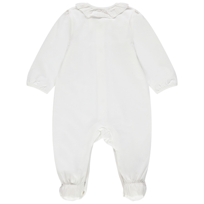 Dors-bien en coton bio à col volanté et print cygne 