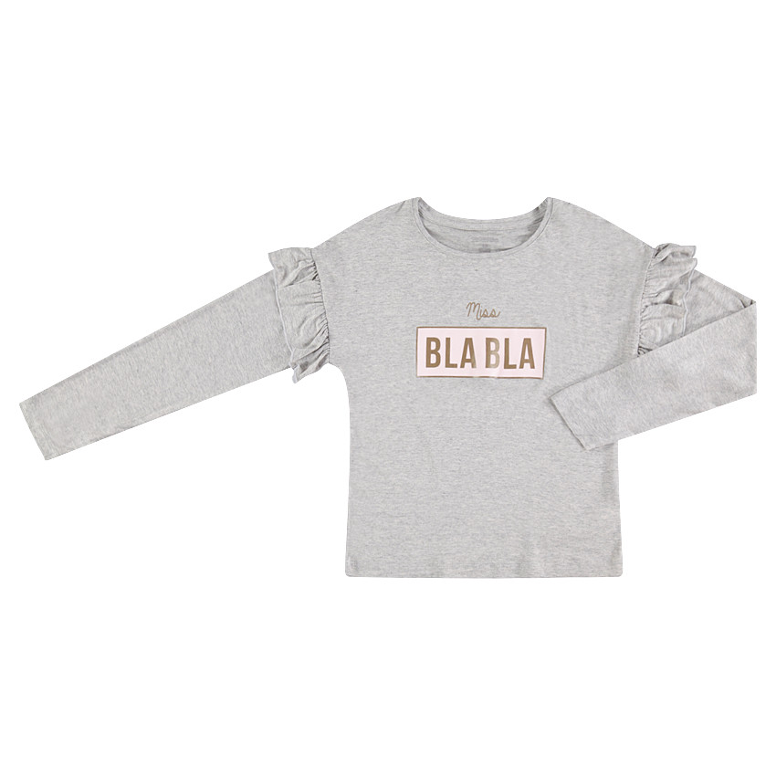 Junior - Tee-shirt manches longues en jersey avec manches volantées 