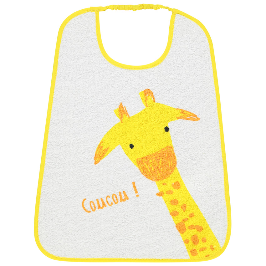 Bavoir en éponge motif girafe 