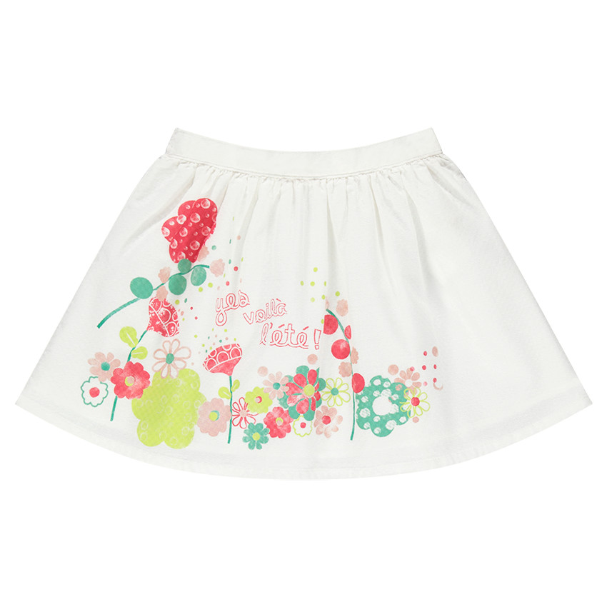 Jupe patineuse avec fleurs printées 
